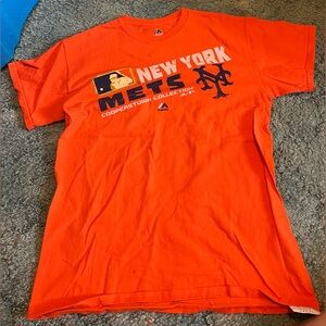 Orange New York Mets Cooperstown Collection Majestic Mens Medium T-Shirt